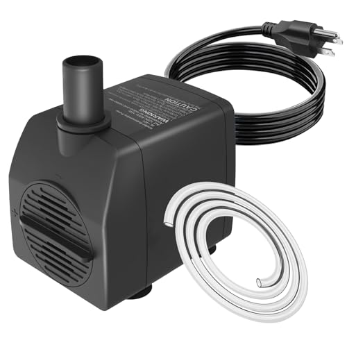 Knifel Submersible Pump 200GPH with AUTO-Shut-Off 5.2ft High Lift for Fountains, Hydroponics, Ponds, Aquariums & More - Image 1