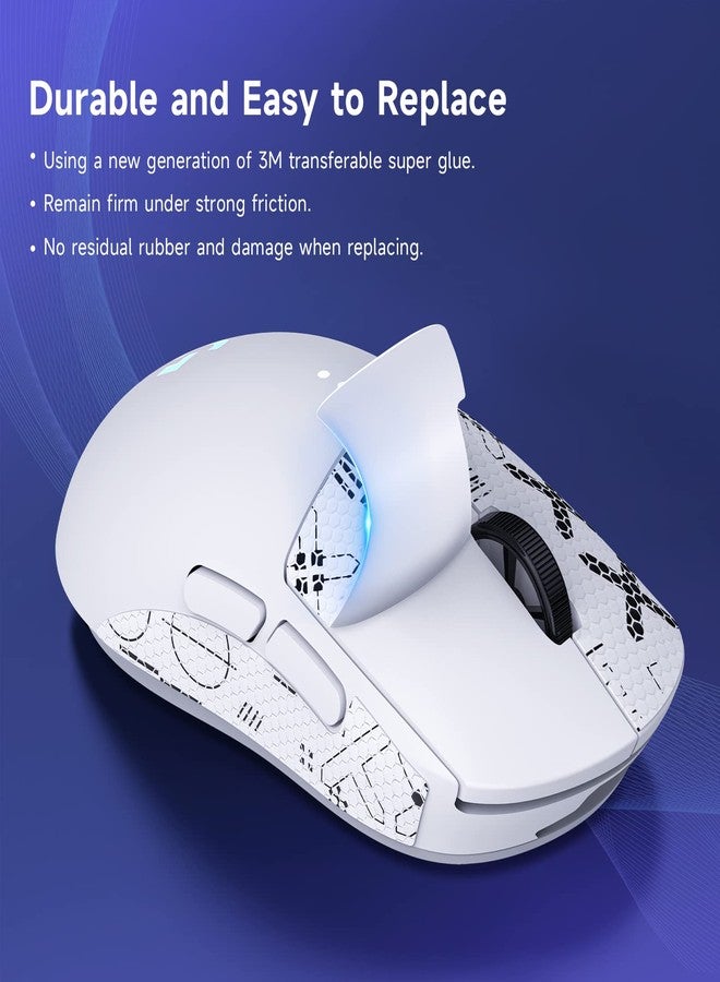 JINGDU Nonslip Skin Compatible with Logitech G PRO Wireless Gaming Mouse, Nonslip Grip Tape, Sweat-Proof Grip, Protective Cover, White - Image 3