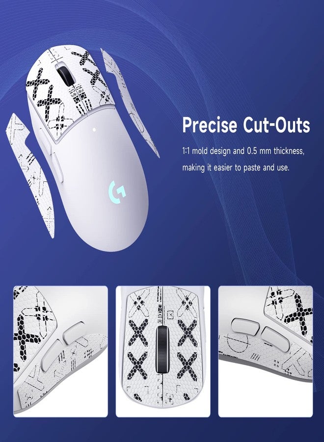 JINGDU Nonslip Skin Compatible with Logitech G PRO Wireless Gaming Mouse, Nonslip Grip Tape, Sweat-Proof Grip, Protective Cover, White - Image 4