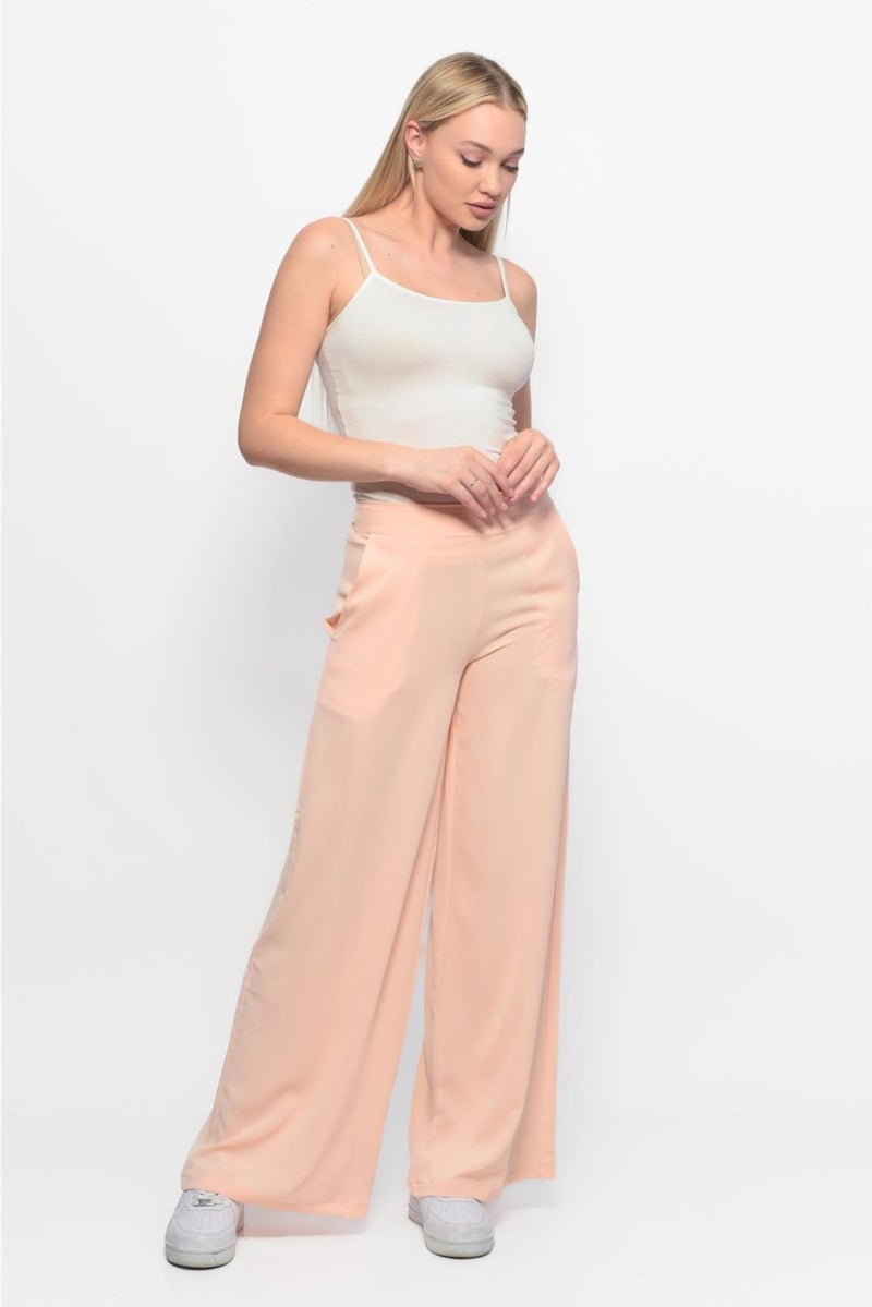 Nuseel Classic Wide Leg Pants Pink  - Image 1