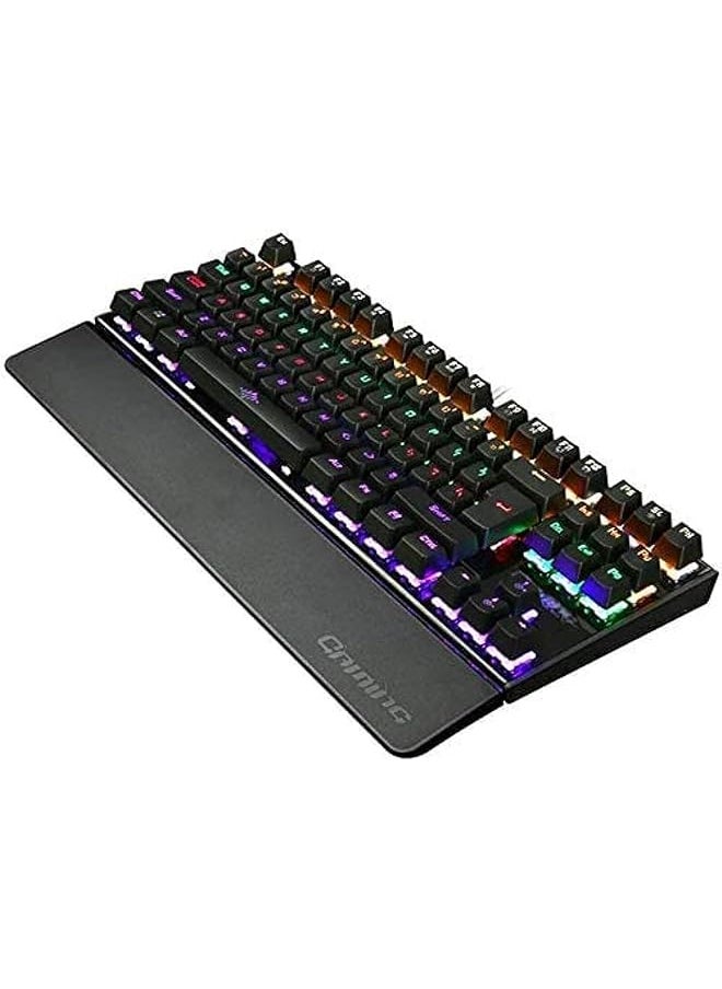 SMILEE - K28 Backlit Gaming Mechanical Keyboard Colorful Led Usb Wired Game Keyboard Black K 28 - Image 1