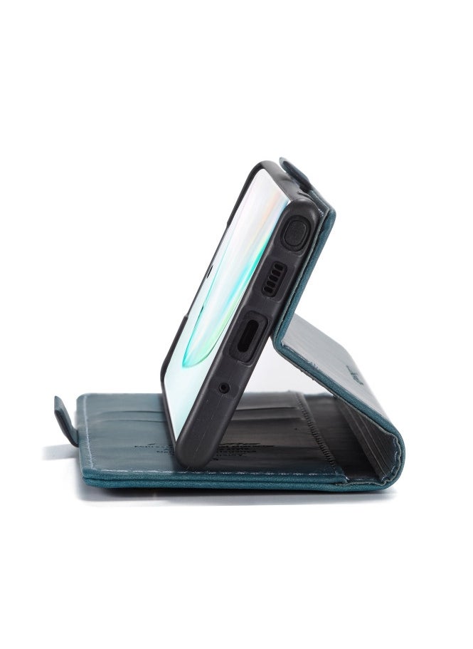 CaseMe - CaseMe Samsung Galaxy Note 10 Plus Case Wallet, for Samsung Galaxy Note 10 Plus Wallet Case Book Folding Flip Folio Case with Magnetic Kickstand Card Slots Protective Cover - Green - Image 1