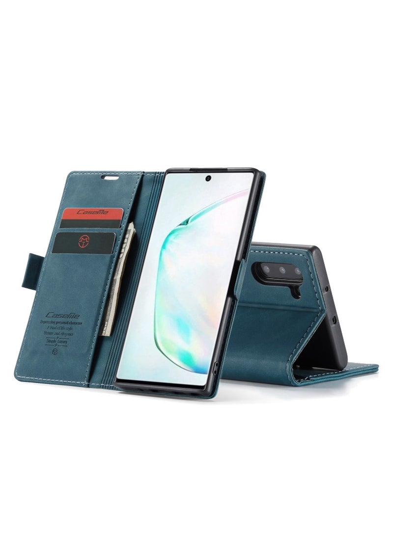 CaseMe - CaseMe Samsung Galaxy Note 10 Plus Case Wallet, for Samsung Galaxy Note 10 Plus Wallet Case Book Folding Flip Folio Case with Magnetic Kickstand Card Slots Protective Cover - Green - Image 1