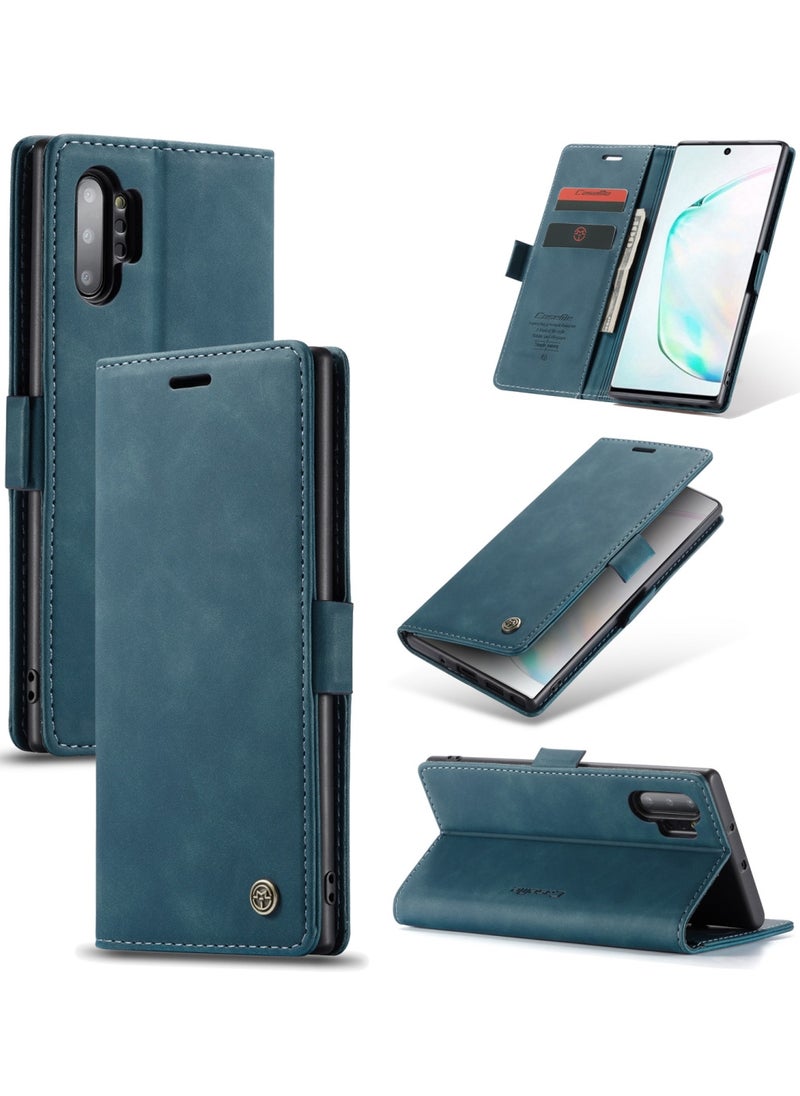 CaseMe - CaseMe Samsung Galaxy Note 10 Plus Case Wallet, for Samsung Galaxy Note 10 Plus Wallet Case Book Folding Flip Folio Case with Magnetic Kickstand Card Slots Protective Cover - Green - Image 1