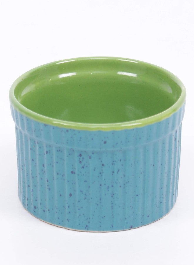 MIAH DECOR- Ceramic Stoneware Handcrafted Brilliant Ramekin Dessert Bowls Dish in Funky Colors for Baking and Serving Puddings or Other Desserts-Set of 2, (Size HxW:-2X3.6 inches;Volume:- 200 ml) - Image 4