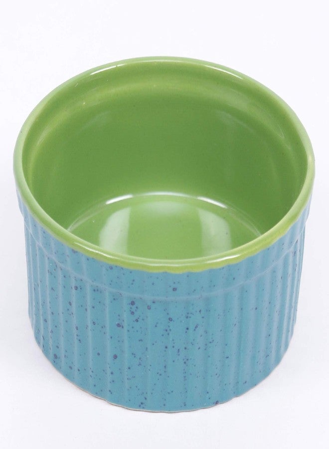 MIAH DECOR- Ceramic Stoneware Handcrafted Brilliant Ramekin Dessert Bowls Dish in Funky Colors for Baking and Serving Puddings or Other Desserts-Set of 2, (Size HxW:-2X3.6 inches;Volume:- 200 ml) - Image 5