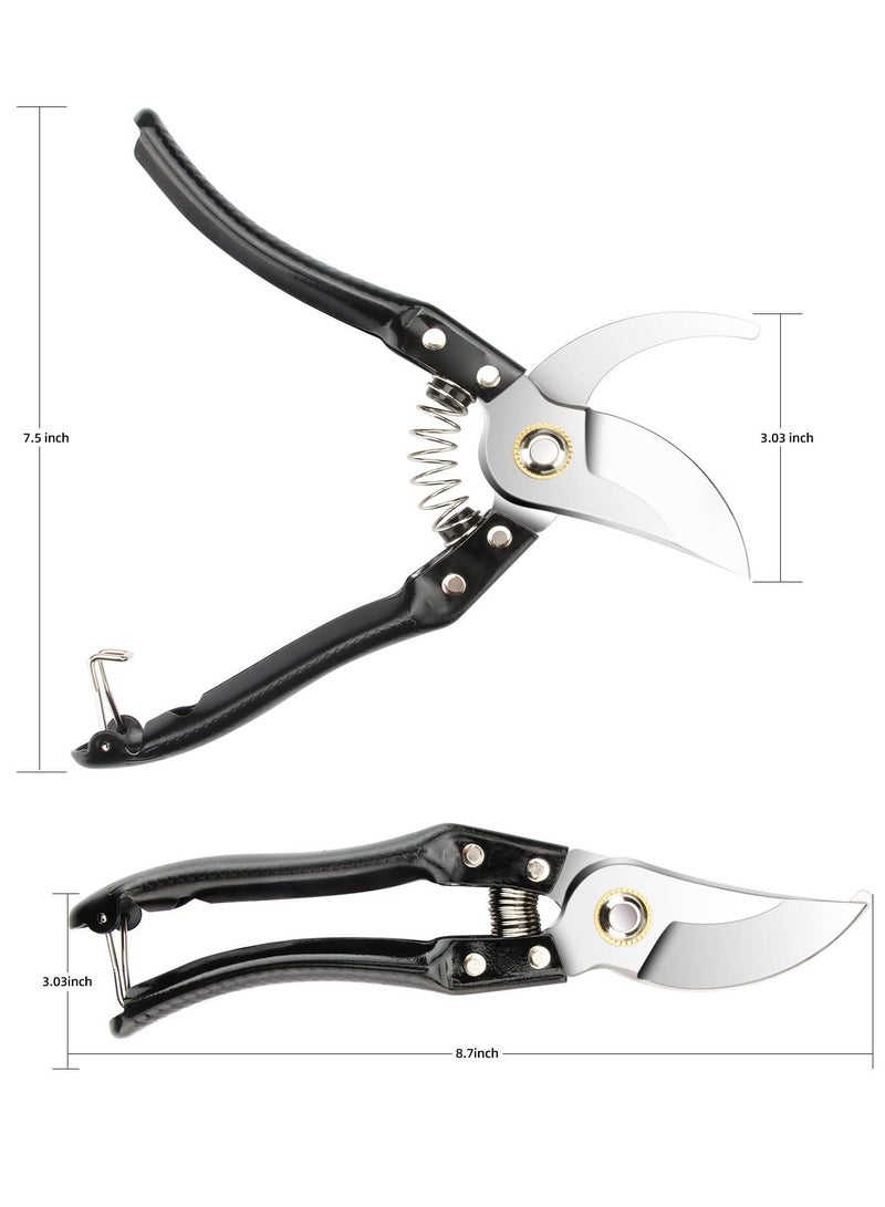 نيبمينينت Pruning Shears, Gardening Scissor, Sharp Bypass Garden Premium Scissors, Stainless Steel Tree Trimmers Secateurs for Gardening, Arboriculture & Plant Nurseries  - Image 2