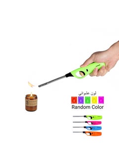 Civic multi utility refillable gas lighter long windproof gasfired for grilling bbq candle and kitchen adjustable flame with Child Resistant safety assorted colors 