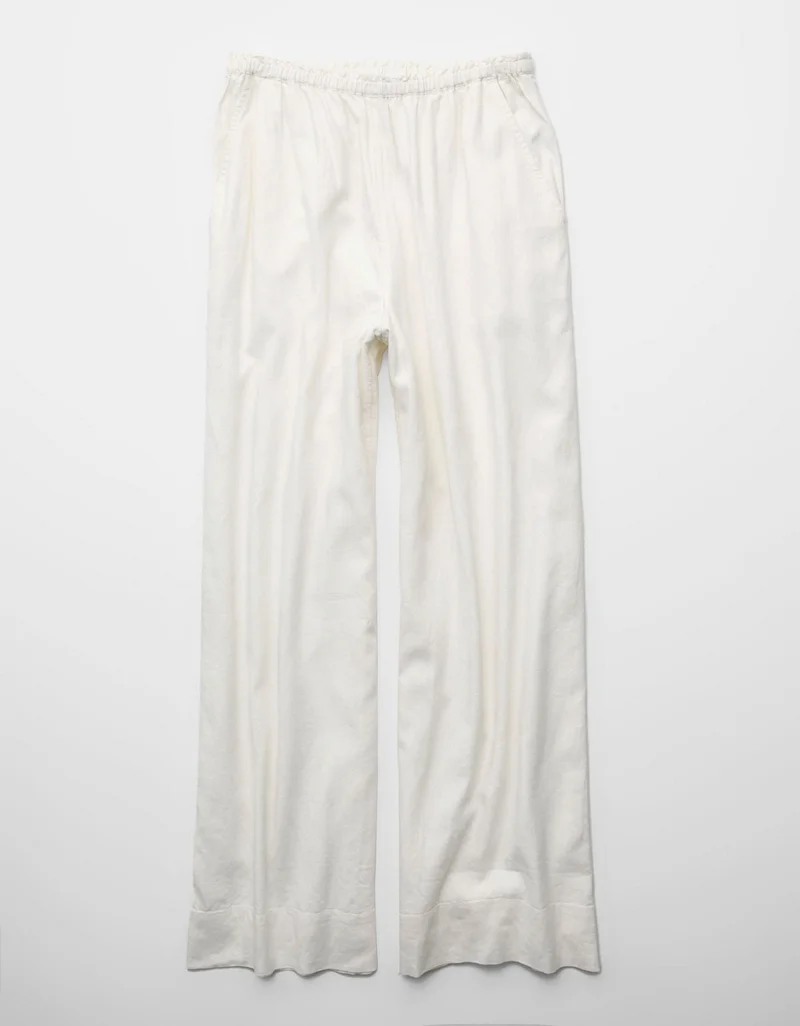 American Eagle  AE High-Waisted Linen Easy Pant for Women | Best Price UAE