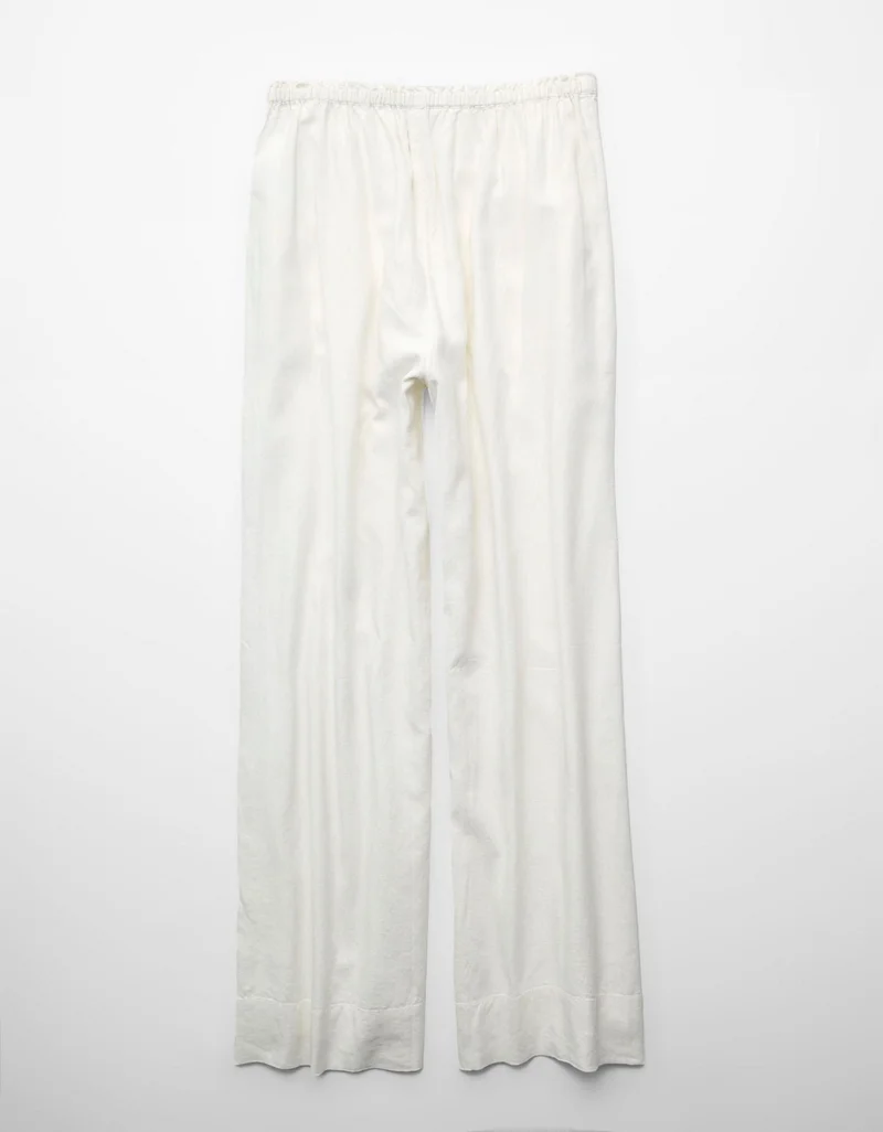 American Eagle  AE High-Waisted Linen Easy Pant for Women | Best Price UAE