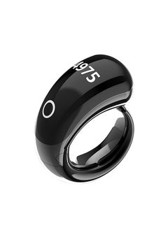Equantu Equantu Smart Tasbih Adjustable Finger Counter with APP Support, Digital Counter Prayer Reminder Ring, 4-Digit Muslim Zikr Finger Counter (Black)  - Image 1