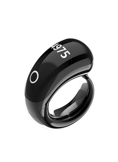 Equantu Smart Tasbih Adjustable Finger Counter with APP Support, Digital Counter Prayer Reminder Ring, 4-Digit Muslim Zikr Finger Counter (Black)