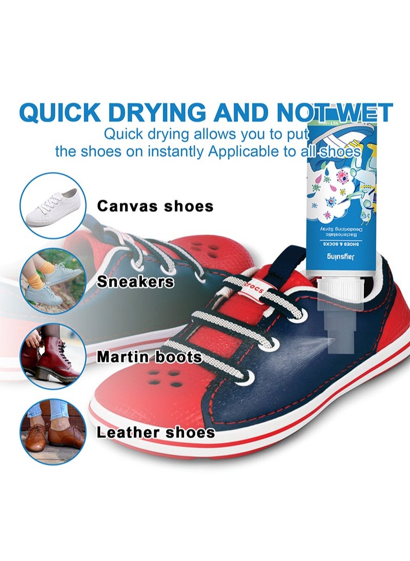 Jaysuing - Natural Shoe Deodorizer Spray Refreshing Foot Spray Odor Remover  Muti Purpose Foot Odor for Shoes Sneakers Boots Sandals Shoe Shock Antibacterial Spray  Shoe And Socks Freshener - Image 1