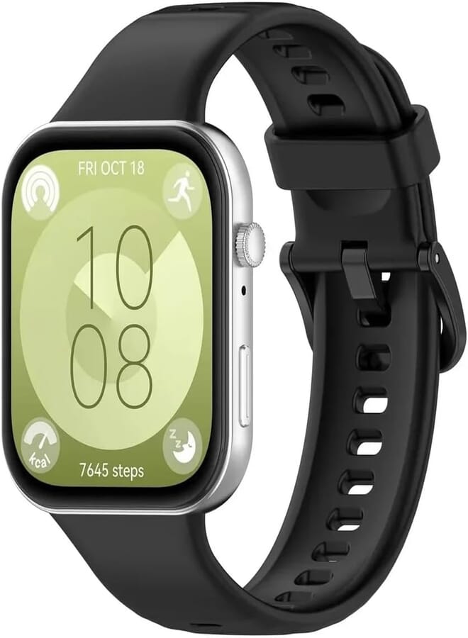 Fekra Official Silicone Strap for Huawei Watch Fit 3 (2024) Replacement Bracelet Wriststrap for Huawei Watch Fit3 Strap, Solid Color Watch Band