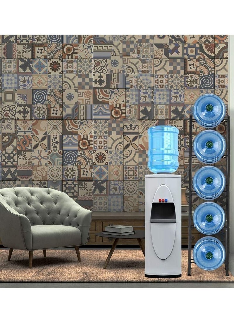 DubaiGallery Water Cooler Jug Rack 5-Tier Water Storage Rack for 5Bottles, Detachable Heavy Duty Water Bottle Rack - Image 4