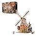PANTASY Steampunk Windmill Workshop Building Set Dutch Windmill Architecture with Mechanical Drive with Motorized Rotating BladesGear Detailsand Openable Wall Collectible Display Kit for Adults - Image 2