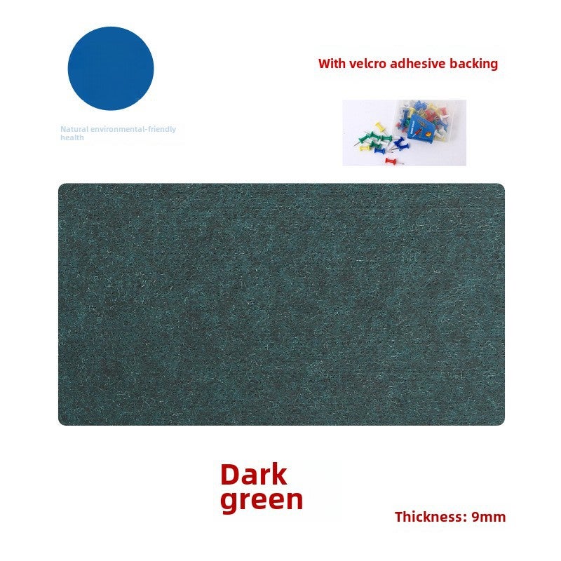 Colorful Felt Board Wall Stickers for Kindergarten Dark green 
