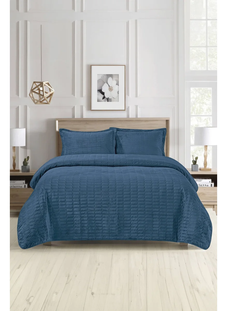 Favora Alvin Double Bedspread Set - Petrol