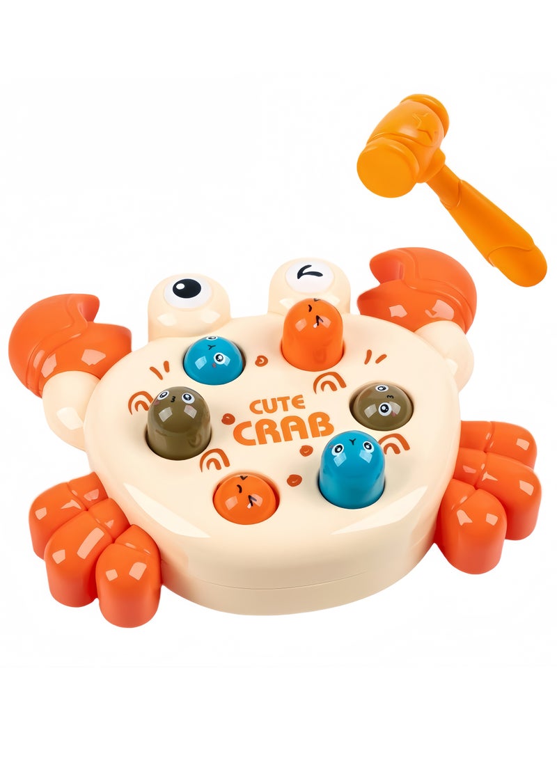Crab Hammering and Pounding Toy,Toys for 2+Year Old,Baby Interactive Toys Toddler Activities Games with 1 Hammer,Learning,Active,Early Educational Toy,Gift for Boys Girls Toddlers - Image 1