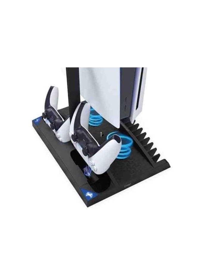 IPega 6 in 1 Game Vertical Stand Multifunctional Cooling Fan Charging Base For PS5 - Image 5
