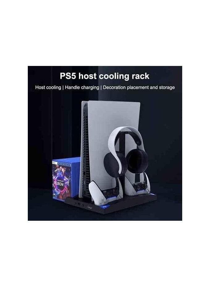 IPega 6 in 1 Game Vertical Stand Multifunctional Cooling Fan Charging Base For PS5 - Image 3