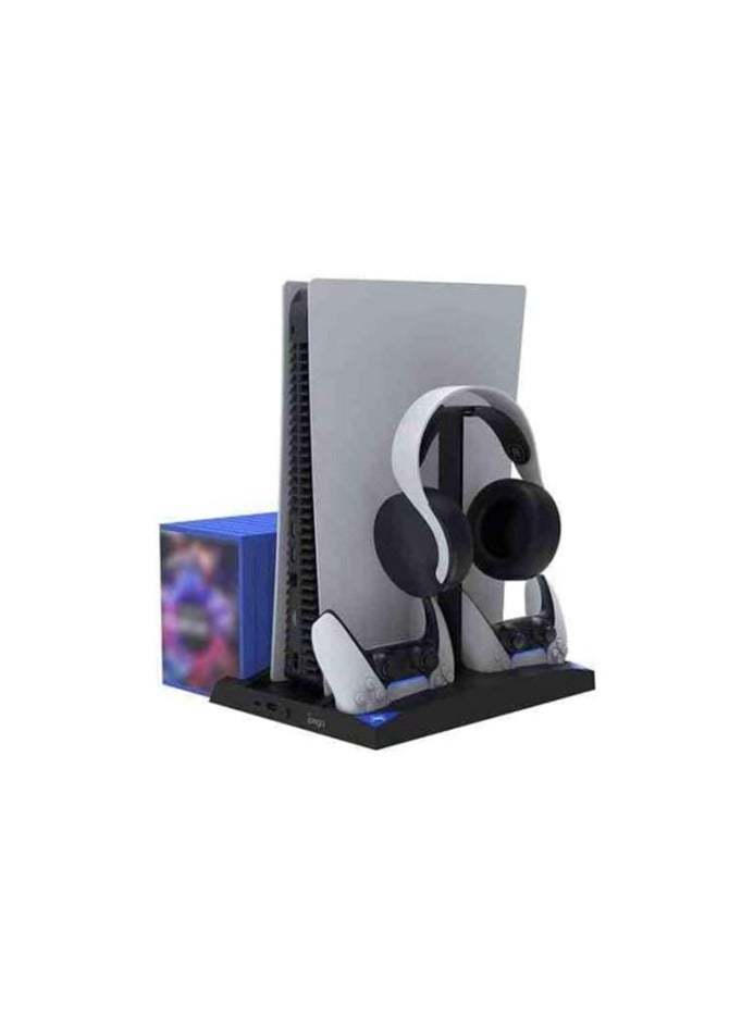 IPega 6 in 1 Game Vertical Stand Multifunctional Cooling Fan Charging Base For PS5 - Image 1