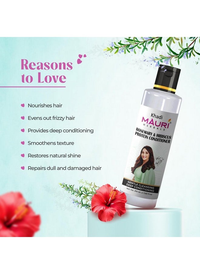Khadi Mauri Herbal Rosemary & Hibiscus Hair Conditioner | Repairs Damage &Restores Silkiness, Anti Hairfall | Sles & Paraben Free | Suitable For All Hair Types, For Men & Women | 210 Ml  - Image 2