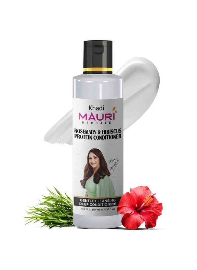 Khadi Mauri Herbal Rosemary & Hibiscus Hair Conditioner | Repairs Damage &Restores Silkiness, Anti Hairfall | Sles & Paraben Free | Suitable For All Hair Types, For Men & Women | 210 Ml  - Image 1
