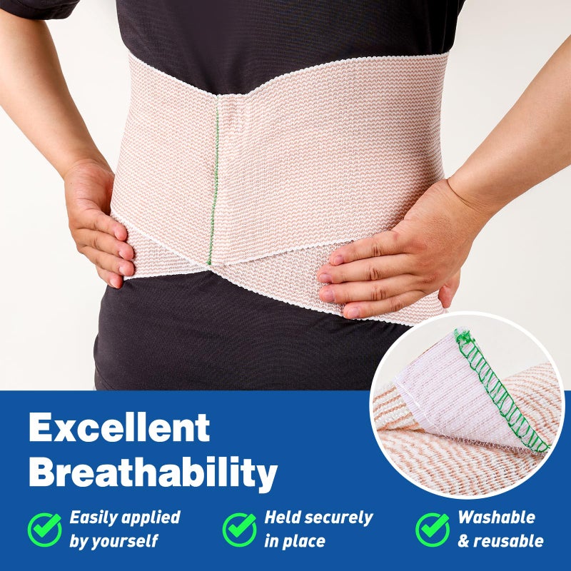 AZEN Premium 2 Pack Elastic Bandage Wrap 6 Inch, Compression Wrap Bandage for Legs, Ankle, Knee, Tummy, Body, Latex-Free, Lymphedema Wraps for Legs - Image 4