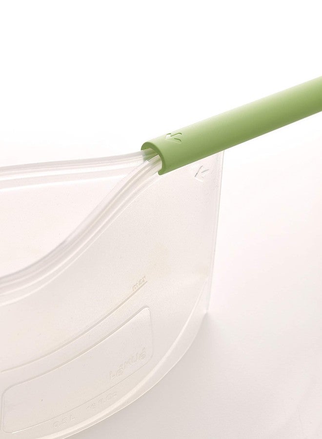 Lekue Reusable Silicone Bags (Set of 3) - Airtight Food Storage - Includes 16 oz, 34 oz, 50 oz Sizes - 100% Platinum Silicone for Leak-Proof Food Preservation - Microwave & Dishwasher Safe - Image 2