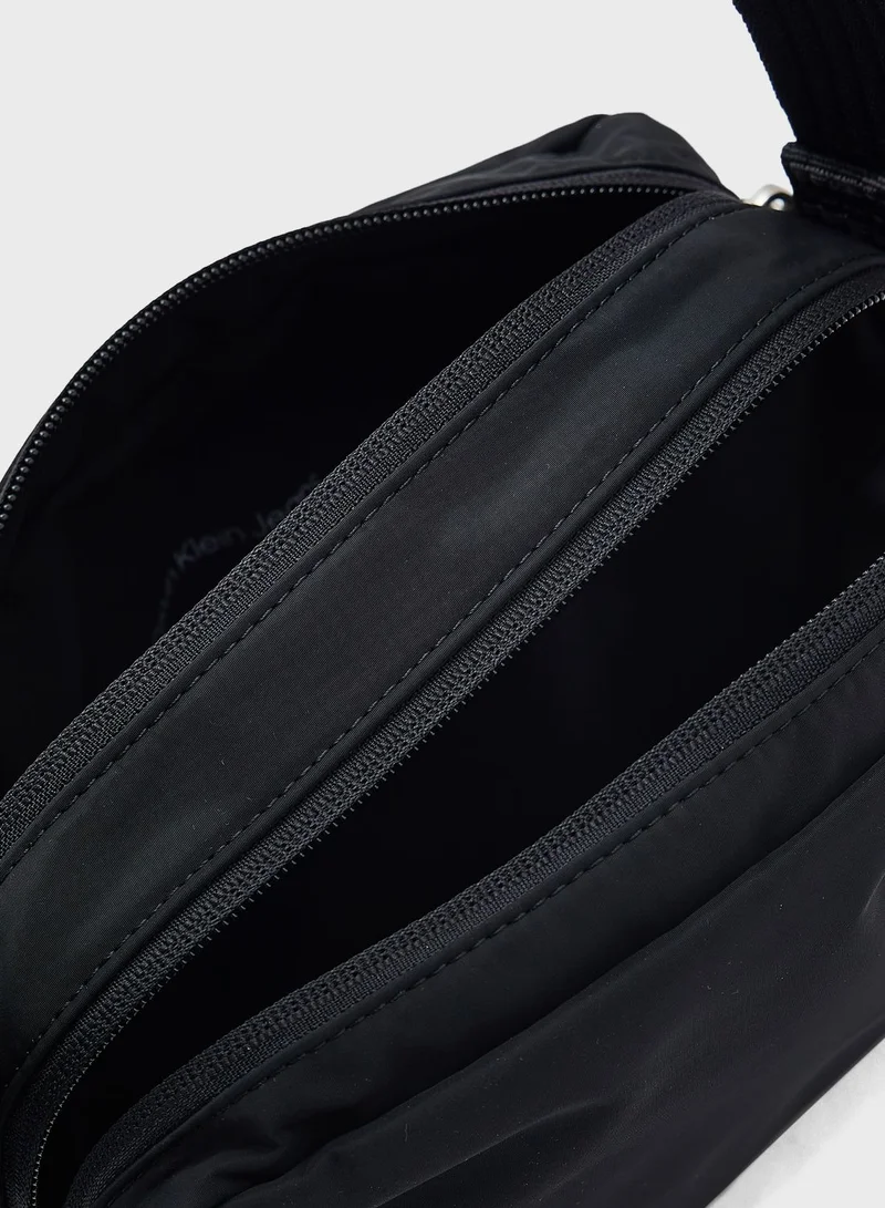 Calvin Klein Jeans Zip Over Logo Detailed Crossbody