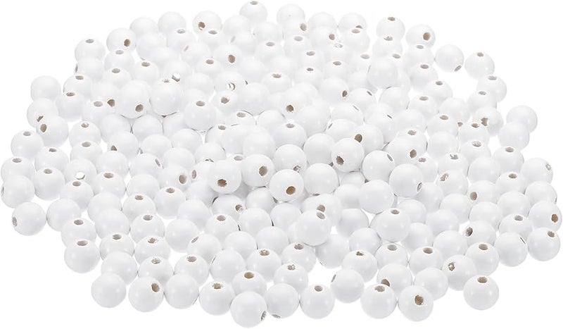 باتيكيل 16 مم خرز خشب طبيعي 300 قطعة خرز فاصل مستدير فضفاض للحرف اليدوية وصنع المجوهرات - Image 4