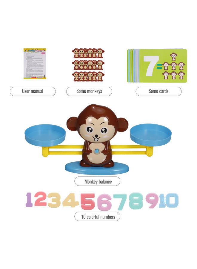 NIBEMINENT Math Game Monkey Balance Counting Toys For Boys & Girls 26.5 x 7.5 26.5cm - Image 2