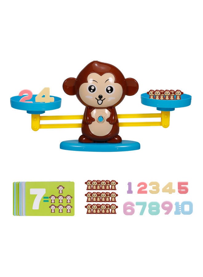 NIBEMINENT Math Game Monkey Balance Counting Toys For Boys & Girls 26.5 x 7.5 26.5cm - Image 1