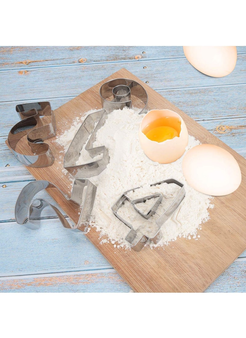 Generic 9-Piece Cake Numbers Mold Set Silver  - Image 5