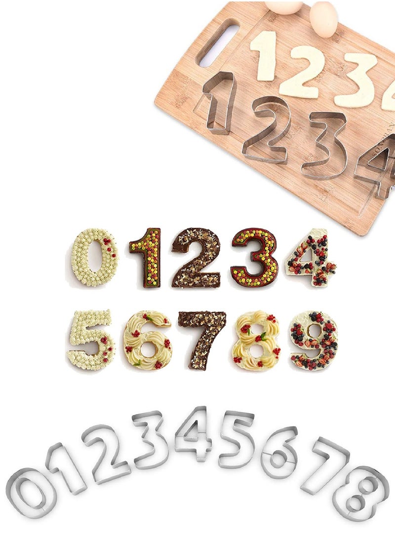 Generic 9-Piece Cake Numbers Mold Set Silver  - Image 3