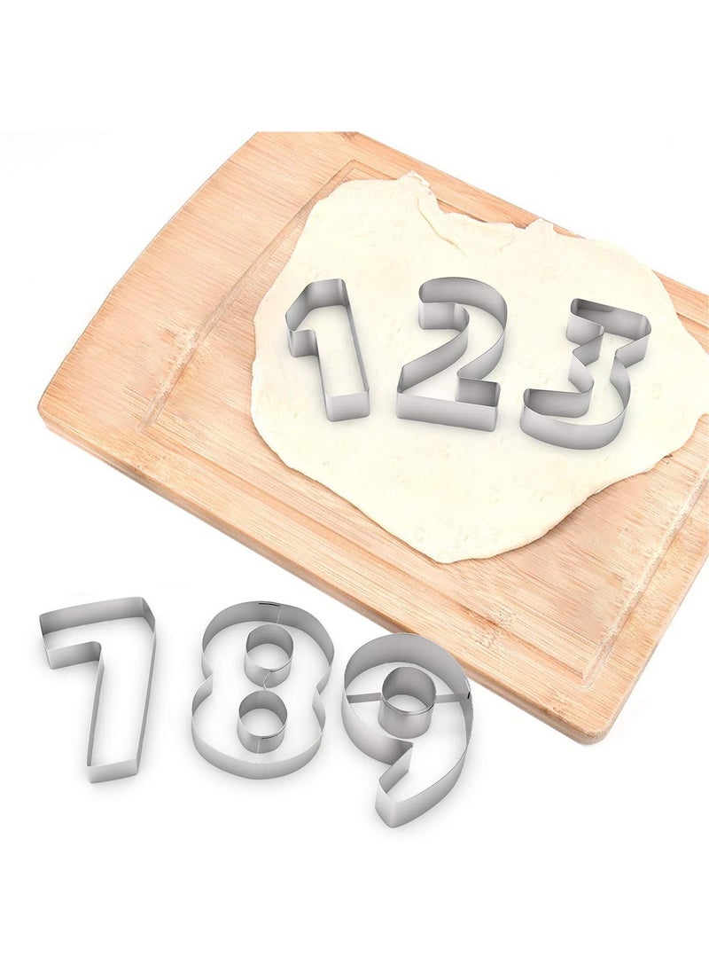 Generic 9-Piece Cake Numbers Mold Set Silver  - Image 4