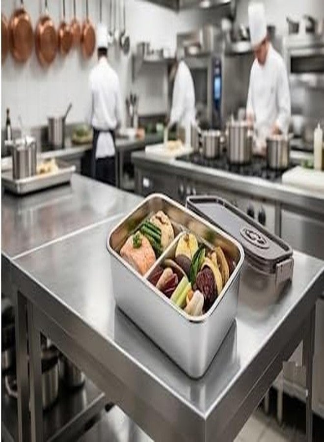 Sakar Stainless Steel Airtight Leak Proof Lunch Box for Office Travel and Camping Durable Reusable Tiffin Food Container with Lock Lid for Safe Meal Storage and Carrying - Image 2