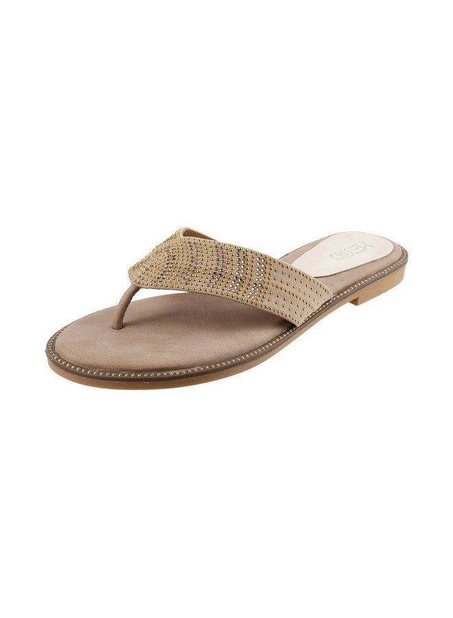 مترو نعال مترو النسائية المصنوعة من مواد صناعية باللون البيج (مقاس (5 المملكة المتحدة (38 الاتحاد الأوروبي)) - Image 1