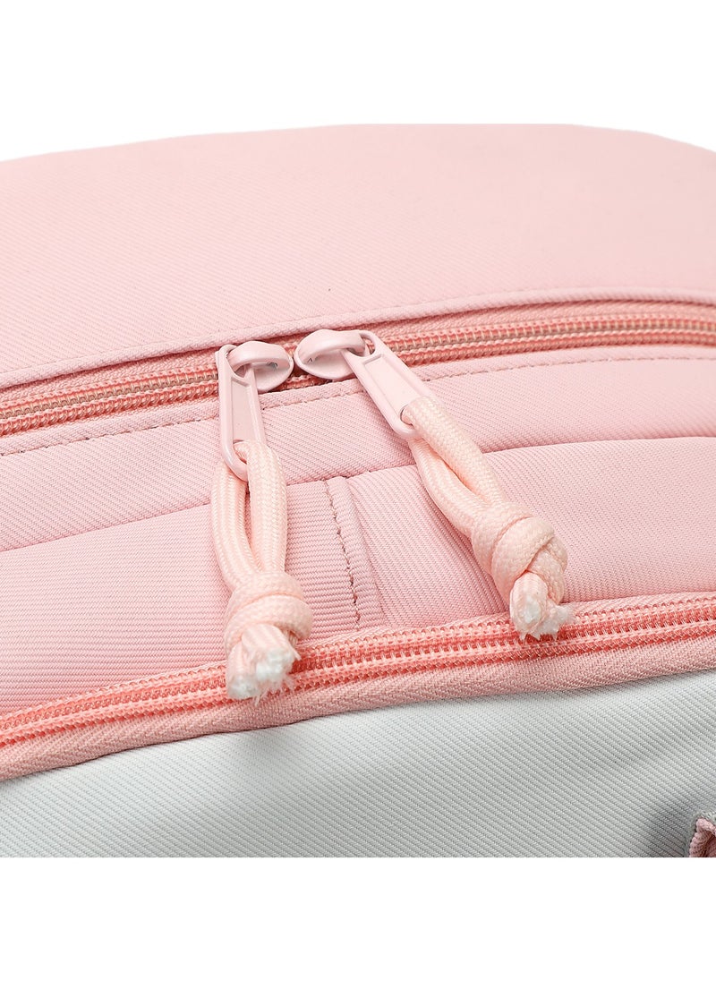 Generic - 222 Lightweight Laptop School Travel Multi-pocket Multi-Compartment Large Capacity Women's Water-resistant Collage Daily Use Backpack Bag - Pink - Image 1