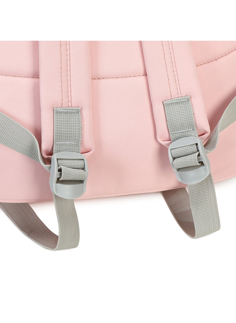 Generic - 222 Lightweight Laptop School Travel Multi-pocket Multi-Compartment Large Capacity Women's Water-resistant Collage Daily Use Backpack Bag - Pink - Image 1