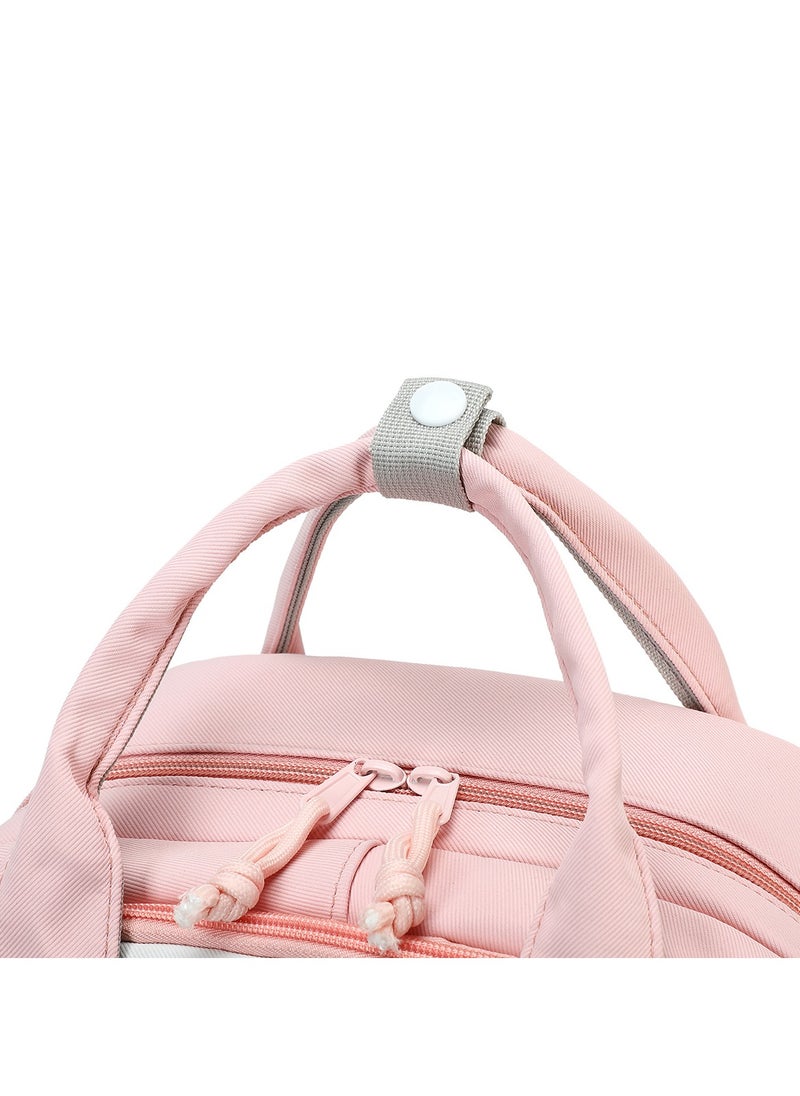 Generic - 222 Lightweight Laptop School Travel Multi-pocket Multi-Compartment Large Capacity Women's Water-resistant Collage Daily Use Backpack Bag - Pink - Image 1
