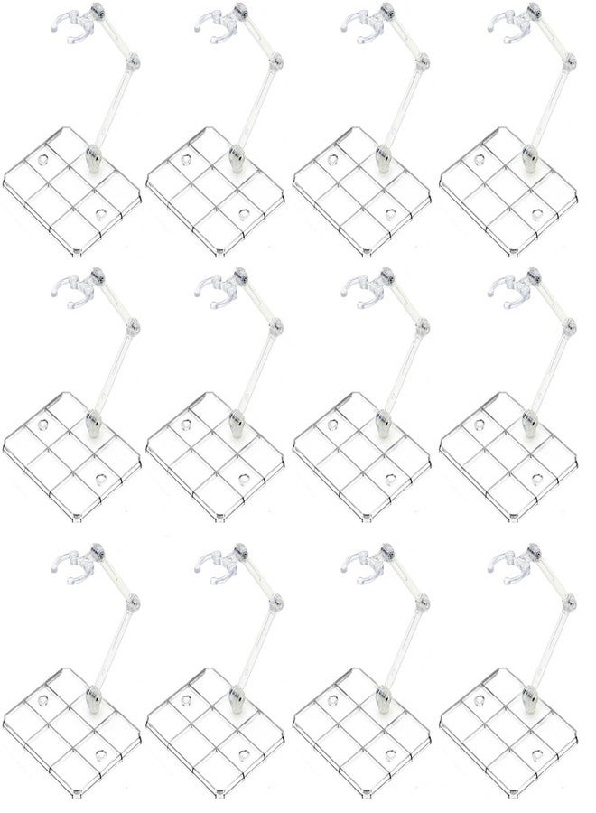 Takelablaze Action Figure Stand Assembly Action Figure Display Holder Base Universal Humanoid Model Support Display Stand Compatible with HG RG SD SHF Gundam 1/144 Toy, 12PCS - Image 1