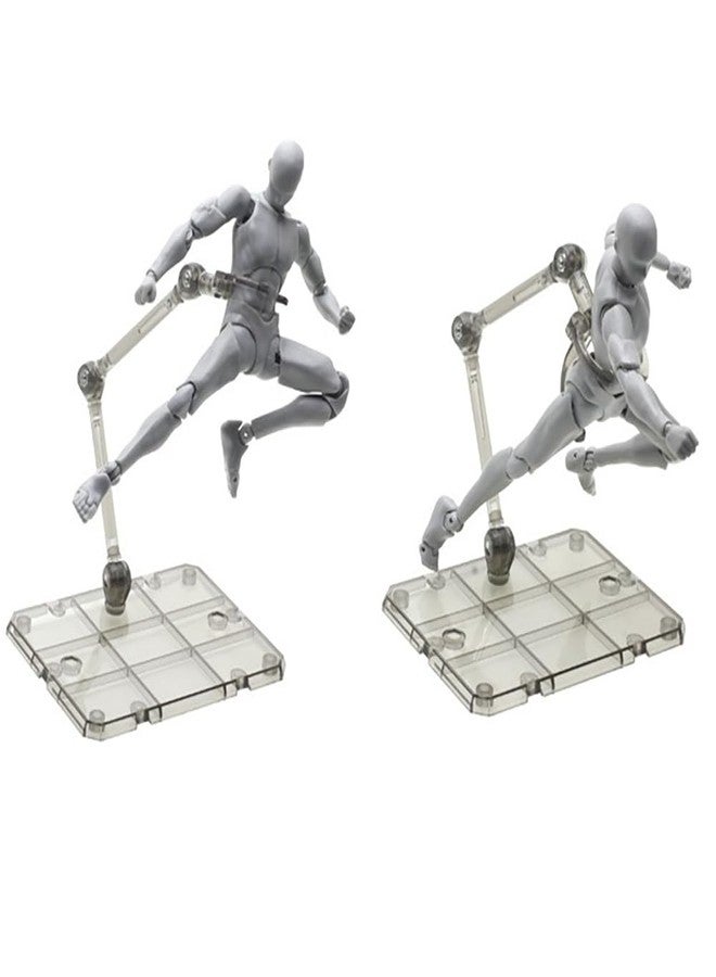 Takelablaze Action Figure Stand Assembly Action Figure Display Holder Base Universal Humanoid Model Support Display Stand Compatible with HG RG SD SHF Gundam 1/144 Toy, 12PCS - Image 3