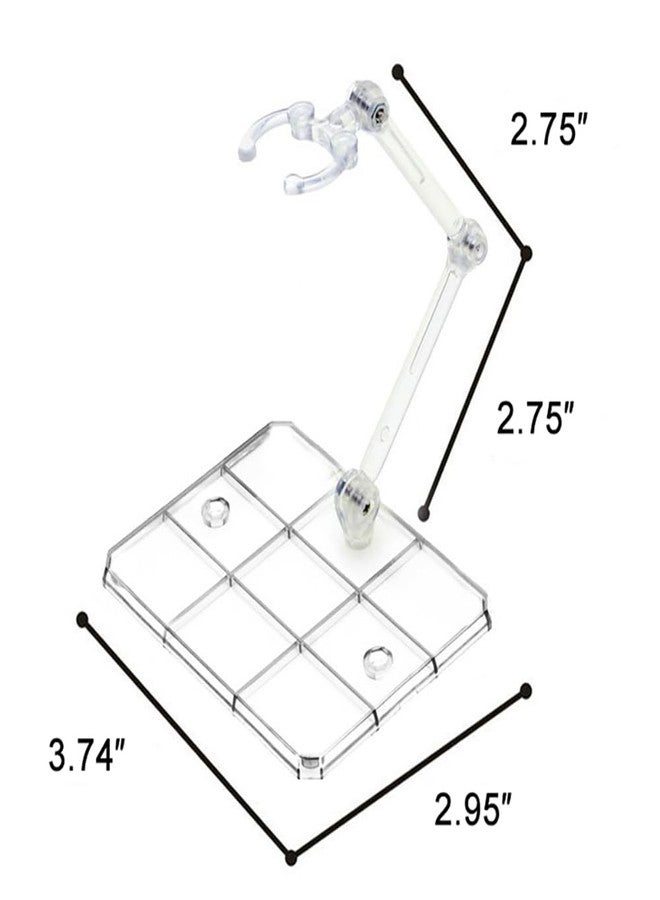 Takelablaze Action Figure Stand Assembly Action Figure Display Holder Base Universal Humanoid Model Support Display Stand Compatible with HG RG SD SHF Gundam 1/144 Toy, 12PCS - Image 2