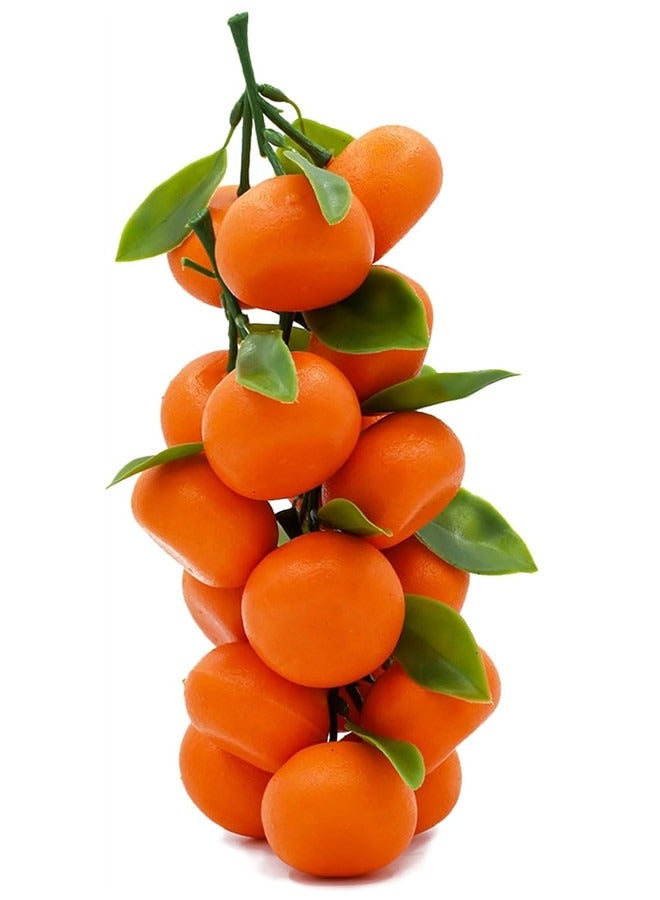 Osowake 15Pcs Artificial Orange Fake Orange Simulation Mini Orange Plastic Fruits for Decoration Simulation Fruits Artificial Citrus Model Props for Wedding Home Party Kitchen Decor(5 Clusters) - Image 4