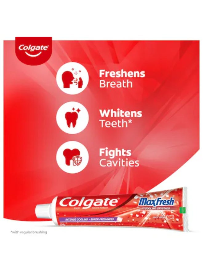 Colgate MaxFresh Toothpaste Spicy Fresh 100ml X Pack of 2Pcs - Image 5