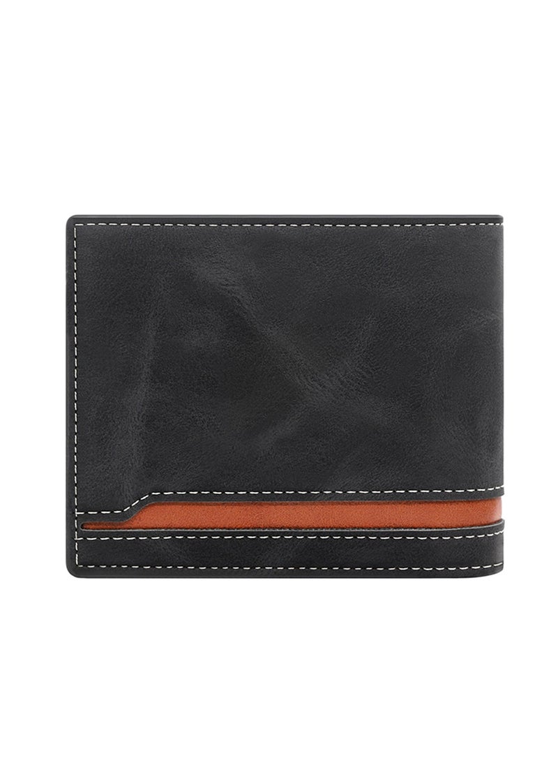MenBense Business Men's Wallet Short Wallet Card Holder Document Bag 12*9.5*2.5cm - Image 2