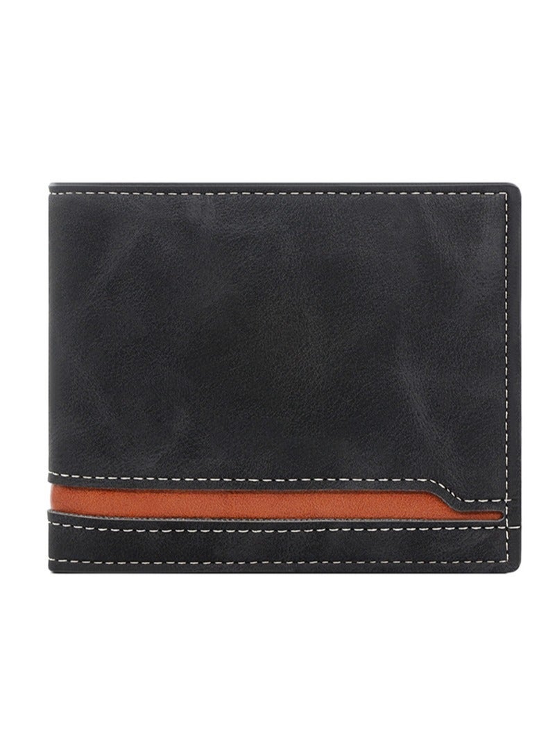 MenBense Business Men's Wallet Short Wallet Card Holder Document Bag 12*9.5*2.5cm - Image 1