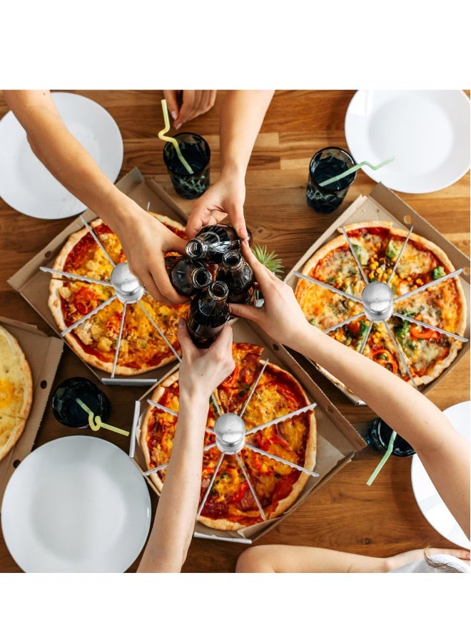 3 قطع مؤشر فطيرة وكعكة - دليل تقسيم وتقطيع الكعك من سبائك الألومنيوم 8، 10، 12 قطع - أداة تقطيع شرائح الفطيرة الفضية - أدوات الخبز - ملحقات المطبخ - لوازم الطهي - Image 2